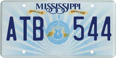 MS license plate ATB544