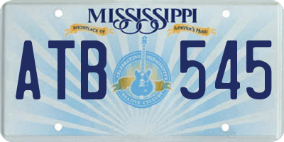 MS license plate ATB545