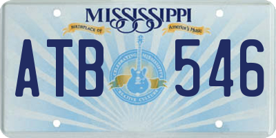 MS license plate ATB546
