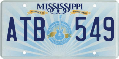 MS license plate ATB549