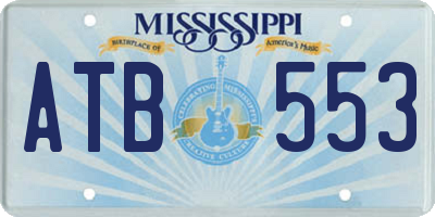 MS license plate ATB553
