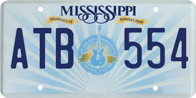 MS license plate ATB554