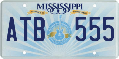 MS license plate ATB555