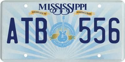 MS license plate ATB556