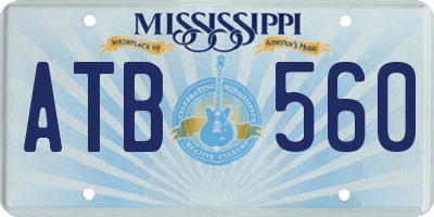 MS license plate ATB560