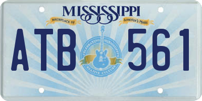 MS license plate ATB561