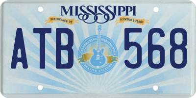 MS license plate ATB568