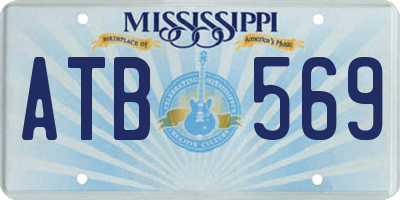 MS license plate ATB569