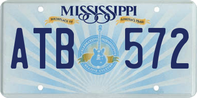 MS license plate ATB572