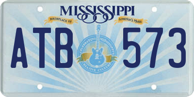 MS license plate ATB573