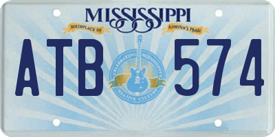 MS license plate ATB574