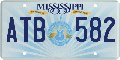 MS license plate ATB582
