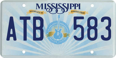MS license plate ATB583