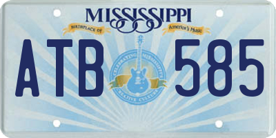 MS license plate ATB585