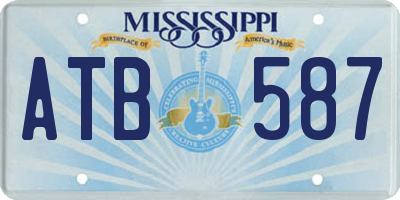 MS license plate ATB587
