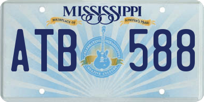 MS license plate ATB588