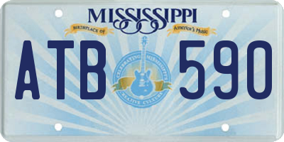MS license plate ATB590