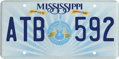 MS license plate ATB592