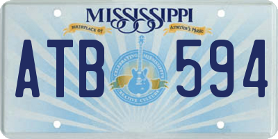 MS license plate ATB594