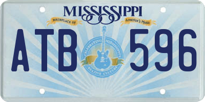 MS license plate ATB596