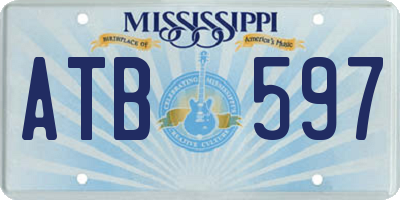 MS license plate ATB597