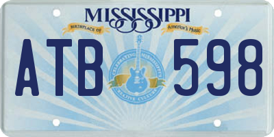 MS license plate ATB598