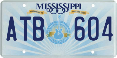 MS license plate ATB604