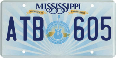 MS license plate ATB605