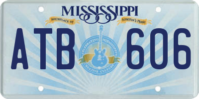 MS license plate ATB606