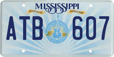MS license plate ATB607