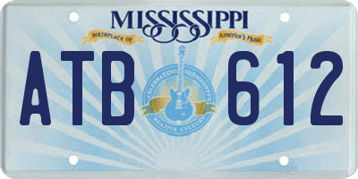 MS license plate ATB612