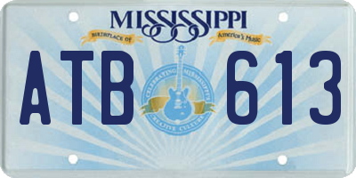 MS license plate ATB613