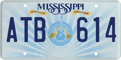 MS license plate ATB614