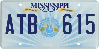 MS license plate ATB615