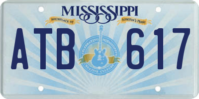 MS license plate ATB617
