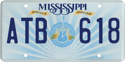 MS license plate ATB618