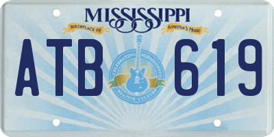 MS license plate ATB619