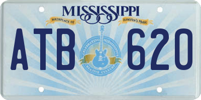 MS license plate ATB620