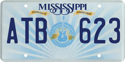 MS license plate ATB623