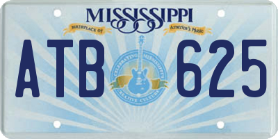 MS license plate ATB625
