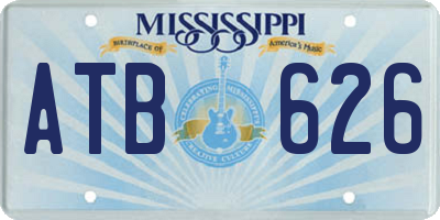 MS license plate ATB626