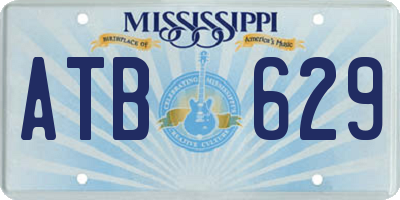 MS license plate ATB629