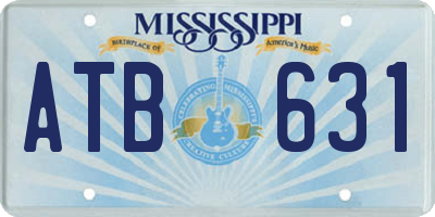MS license plate ATB631