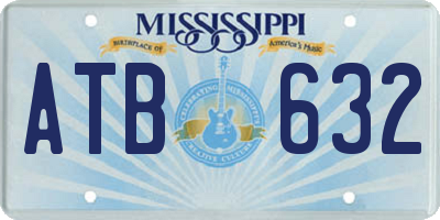 MS license plate ATB632