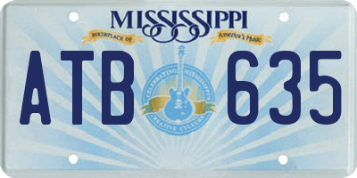 MS license plate ATB635
