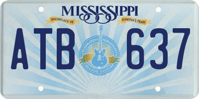 MS license plate ATB637