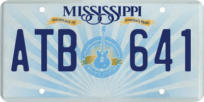 MS license plate ATB641