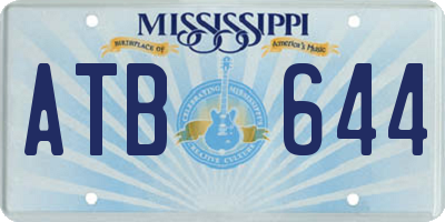 MS license plate ATB644