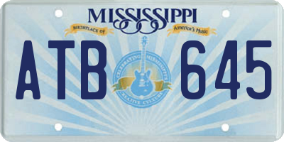 MS license plate ATB645