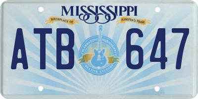 MS license plate ATB647